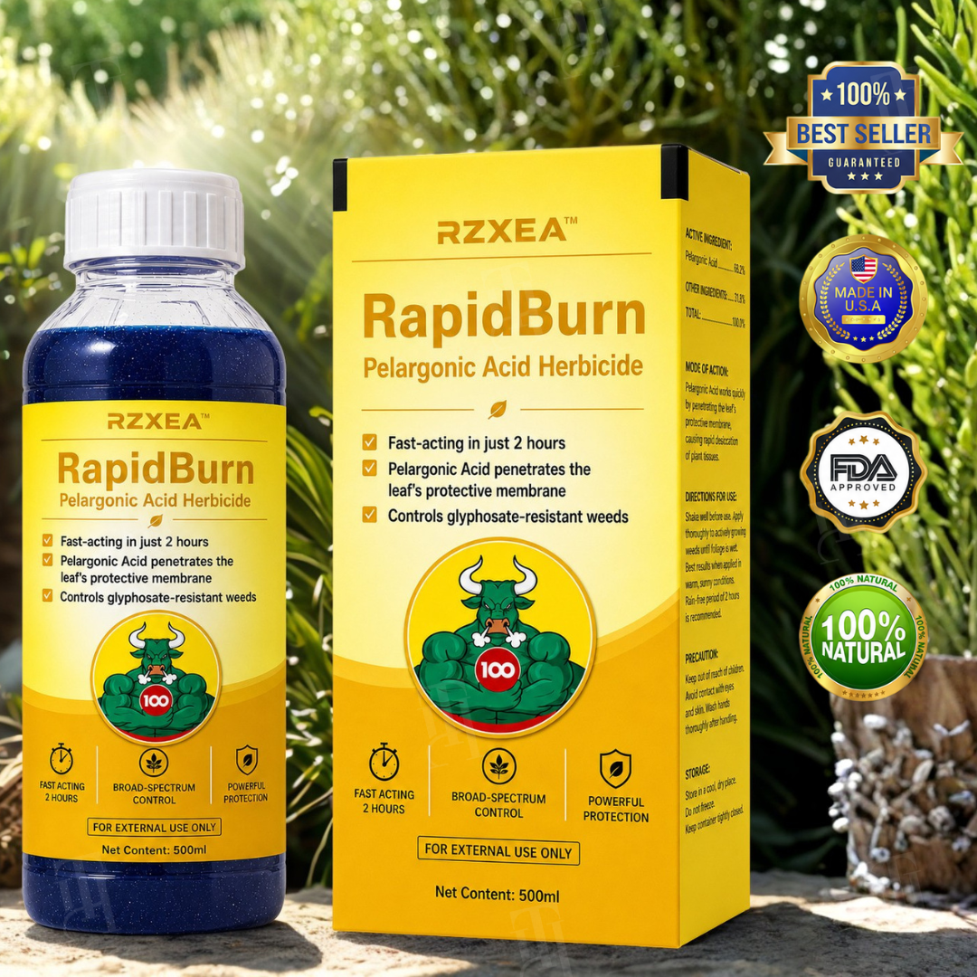 RZXEA™ RapidBurn Pelargonic Acid Herbicide (𝟟𝟘% 𝕆𝔽𝔽 𝗘𝗡𝗗𝗦 𝗜𝗡 𝟭𝟬 𝗠𝗜𝗡𝗨𝗧𝗘𝗦)