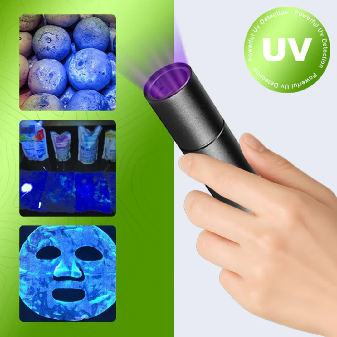 Billhol® UV Black Light Flashlight for Vegetable Inspection (𝟟𝟘% 𝕆𝔽𝔽 𝗘𝗡𝗗𝗦 𝗜𝗡 𝟭𝟬 𝗠𝗜𝗡𝗨𝗧𝗘𝗦)