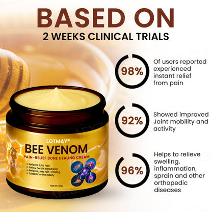 🌟 Official Store |🔥Limited Stocks Available🌿 LOTMAY® Bee Venom Pain-Relief Bone Healing Cream (5𝟘% 𝕆𝔽𝔽 𝗘𝗡𝗗𝗦 𝗜𝗡 𝟭𝟬 𝗠𝗜𝗡𝗨𝗧𝗘𝗦)