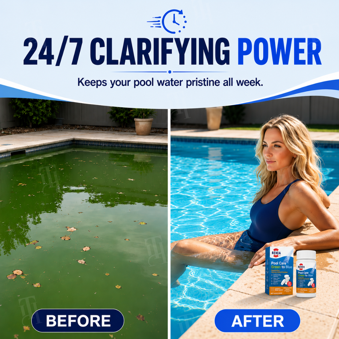RZXEA™ Pool Care Green to Blue (𝟟𝟘% 𝕆𝔽𝔽 𝗘𝗡𝗗𝗦 𝗜𝗡 𝟭𝟬 𝗠𝗜𝗡𝗨𝗧𝗘𝗦)