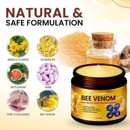 🌟 Official Store |🔥Limited Stocks Available🌿 LOTMAY® Bee Venom Pain-Relief Bone Healing Cream (5𝟘% 𝕆𝔽𝔽 𝗘𝗡𝗗𝗦 𝗜𝗡 𝟭𝟬 𝗠𝗜𝗡𝗨𝗧𝗘𝗦)