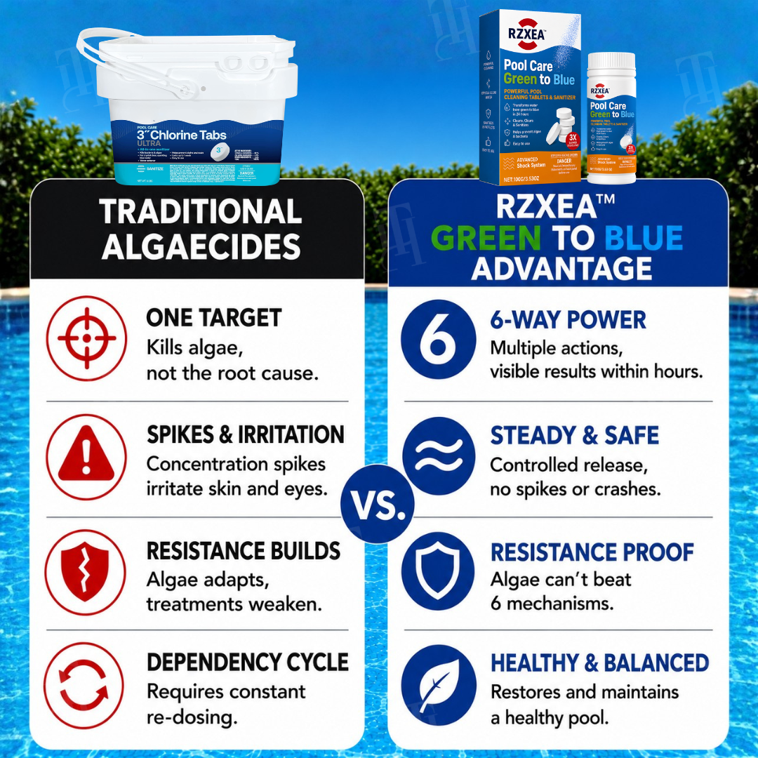 RZXEA™ Pool Care Green to Blue (𝟟𝟘% 𝕆𝔽𝔽 𝗘𝗡𝗗𝗦 𝗜𝗡 𝟭𝟬 𝗠𝗜𝗡𝗨𝗧𝗘𝗦)