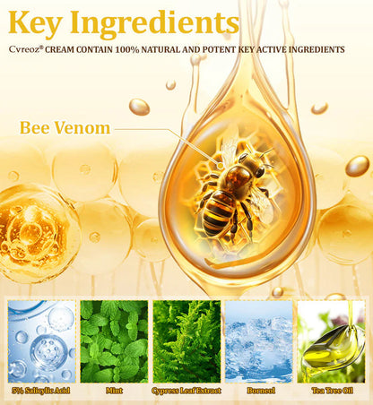 Cvreoz® Bee Venom Skin Treatment Cream (𝟟𝟘% 𝕆𝔽𝔽 𝗘𝗡𝗗𝗦 𝗜𝗡 𝟭𝟬 𝗠𝗜𝗡𝗨𝗧𝗘𝗦)